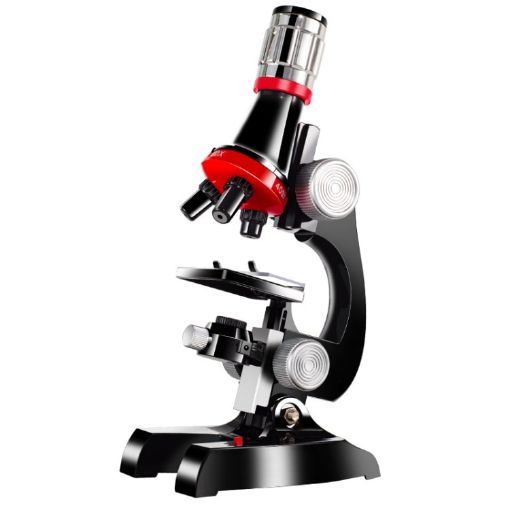 Children's Educational HD 1200x Microscope Toy (Black) - 1