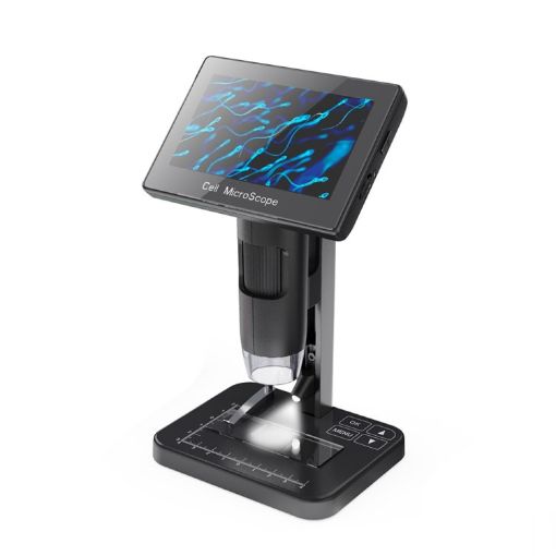 Digital Microscope 5" Screen Touch Key 8000X Magnifying Glass - 1