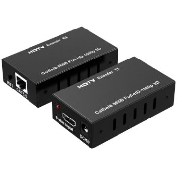 60m RJ45 Network Cable Extender with UK Plug for HDTV - 1