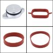 Car Swirl Flap Air Intake Repair Kit 4x33mm Aluminum Gasket Silver - 3