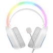 ONIKUMA X22 Wired Gaming Headset, USB + 3.5mm, Colorful Light, White - 2