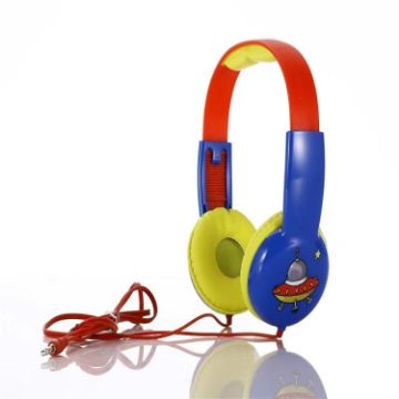 KID101 Cute Wired Learning Headphone for Children - Blue Red - 1