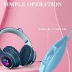 AKZ-022 Pink Cat Ear LED Headset with USB + 3.5mm & Mic - 8
