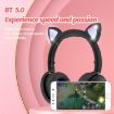 BK9 7.1 Surround Cat Ear Bluetooth Gaming Headset with Mic (Pink) - 4