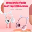 BK9 7.1 Surround Cat Ear Bluetooth Gaming Headset with Mic (Pink) - 5
