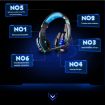 G9000 Gaming Headset with Mic & LED for Laptop/Tablet/Phone (Black Red) - 6