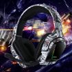 ONIKUMA K20 PS4 Gamer Headphone, Surround Sound, RGB Light, Red Gray - 3
