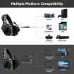 ONIKUMA K20 PS4 Gamer Headphone, Surround Sound, RGB Light, Red Gray - 4