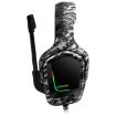 ONIKUMA K20 PS4 Gamer Headphone, Surround Sound, RGB Light, Red Gray - 6
