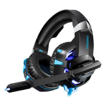 ONIKUMA K2A Gaming Headphone with Mic & LED (Black Blue) - 1