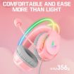 RGB Wired Gaming Headset X26 USB+3.5mm (Pink) - 5
