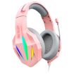 ERXUNG J5 Pink Head-Mounted Luminous Gaming Headset with Mic - 2