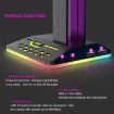 RGB Color Changing Gaming Headset Stand with Dual USB (Black) - 4