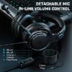 OneOdio PRO GD Wired Headset, 2m Cable for Phones/Tablets (Black) - 4