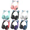 B39 Purple LED Cat Ear Wireless Bluetooth Headset - 2