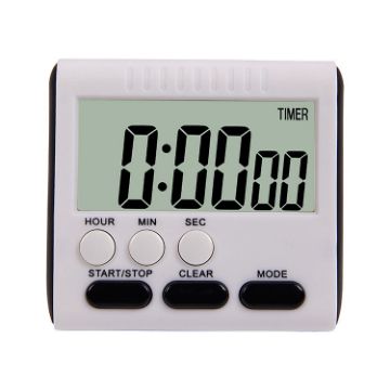 Digital Kitchen Timer 24h LCD Alarm Clock with Magnetic Backing - 1