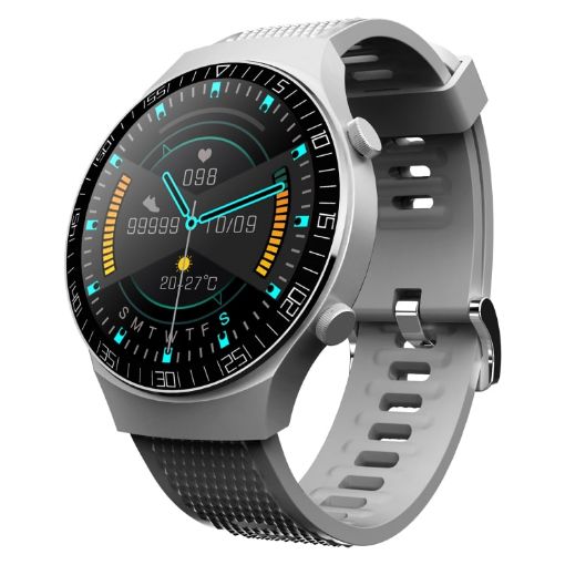 M88 Silver Smart Watch for Men: Heart Rate & Sleep Monitoring - 1