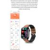 ET210 1.91" IPS Waterproof Leather Smartwatch, ECG & Temp Monitoring - 4