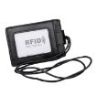 KB153 RFID Antimagnetic Leather Card Holder with Lanyard (Black) - 2