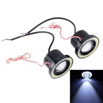 3.0" DC 12V 10W Car Angel Eyes Fog Lamp, 900LM 6500K White Light - 1