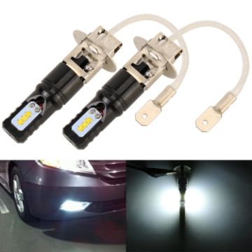 LED Car Fog Light, 2 PCS H3 12V 4.5W 6000K 360LM, White (Black) - 1