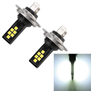 H7 2PCS 12LED Car Fog Lights 6000K 320LM SMD-ZH3030 White - 1