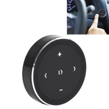 Black Mobile Phone Bluetooth Steering Wheel Remote Controller - 1