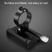 Silver Aluminum Alloy Phone Bracket for Motorcycle Handlebars - 3