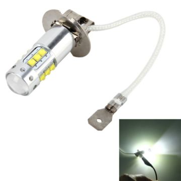 H3 50W 500LM 6000K Car Fog Light, 16 Lamps, 12V-24V White - 1