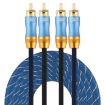 EMK 5m RCA Male to Male Gold Plated Audio Cable (Dark Blue) - 1