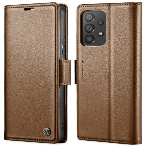 Samsung Galaxy A53 CaseMe 023 RFID Anti-theft Leather Case Brown - 1