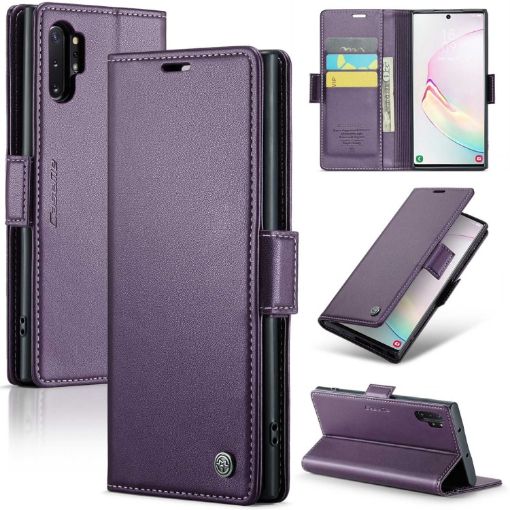 Samsung Galaxy Note10+ CaseMe 023 Butterfly Litchi RFID Case Purple - 1