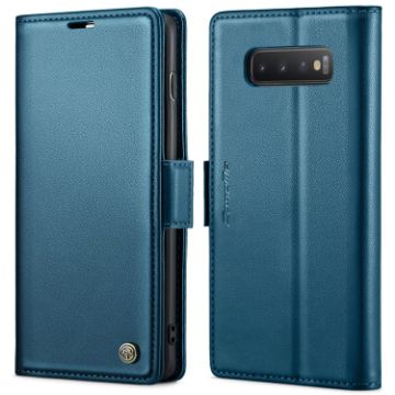 Samsung Galaxy S10 CaseMe 023 Leather Butterfly Case (Blue) - 1