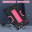 TCL Tab 8 LE/WiFi Hybrid Silicone Tablet Case Holder (Black Rose Red) - 5