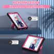 TCL Tab 8 LE/WiFi Hybrid Silicone Tablet Case Holder (Black Rose Red) - 6