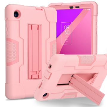 TCL Tab 8 LE/WiFi Silicone Hybrid PC Case with Holder (Rose Gold) - 1