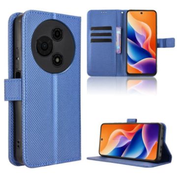 TCL 605/60 SE Blue Leather Phone Case - Diamond Texture Design - 1