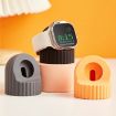 Apple Watch Orange Wave Pattern Silicone Charging Stand - 2