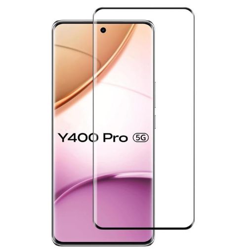 Vivo Y400 Pro 5G Tempered Glass 3D Curved Full Screen Protector - 1