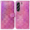 Tecno Camon 40 Pro 4G Pink Leather Magnetic Buckle Phone Case - 1