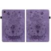 Galaxy Tab 9+ Case: Purple Butterfly Rose Embossed Leather Cover - 2