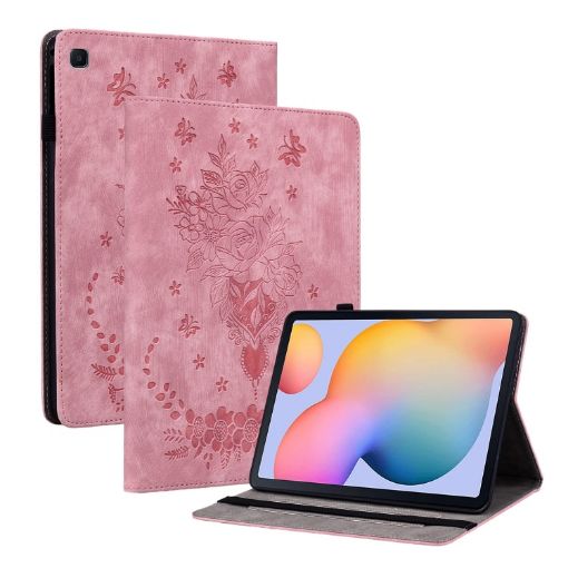 Samsung Galaxy Tab S5e Butterfly Rose Leather Case - Pink - 1