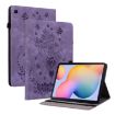 Butterfly Rose Embossed Leather Case for Galaxy Tab S5e (Purple) - 1