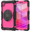 Silicone Hybrid PC Case for Lenovo Tab K9/One with Strap (Rose Red) - 2