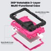 Silicone Hybrid PC Case for Lenovo Tab K9/One with Strap (Rose Red) - 3