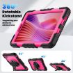 Silicone Hybrid PC Case for Lenovo Tab K9/One with Strap (Rose Red) - 6