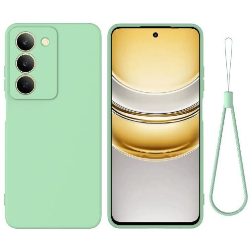Realme 14x India Green Solid Liquid Silicone Dropproof Case - 1