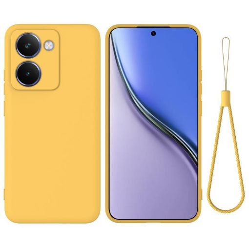 Realme P3 Ultra 5G Yellow Liquid Silicone Dropproof Phone Case - 1