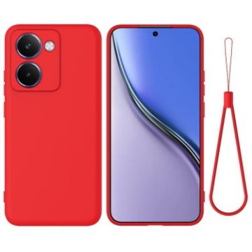 Realme P3 Ultra 5G Red Dropproof Liquid Silicone Phone Case - 1