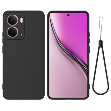 Realme P3 5G/Narzo 80x 5G Black Liquid Silicone Dropproof Case - 1